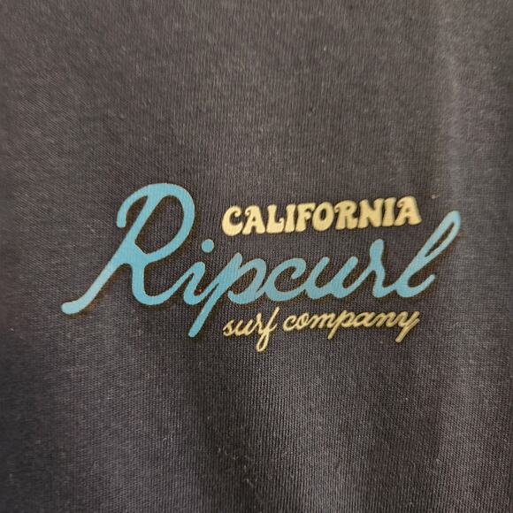 Rip Curl Men's Size Small Surf Company California Black Beach Wave T-Shirt NWT - Picture 3 of 5